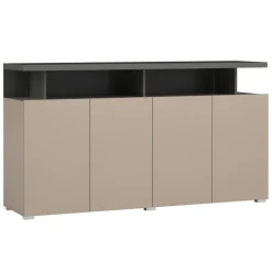 Madia 153x84h cm 4 ante moderna beige grigio Matt
