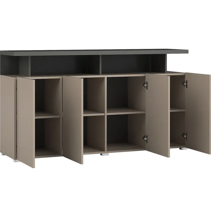 Madia 153x84h cm 4 ante moderna beige grigio Matt