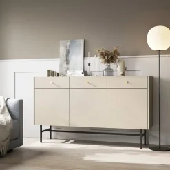 Madia 155x90h cm 3 ante moderna beige Eterna
