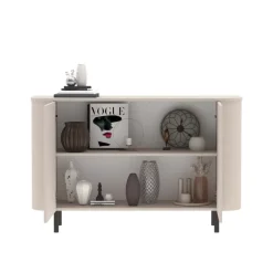 Madia 130x82h cm 2 ante moderna beige cashmere Lucrezia