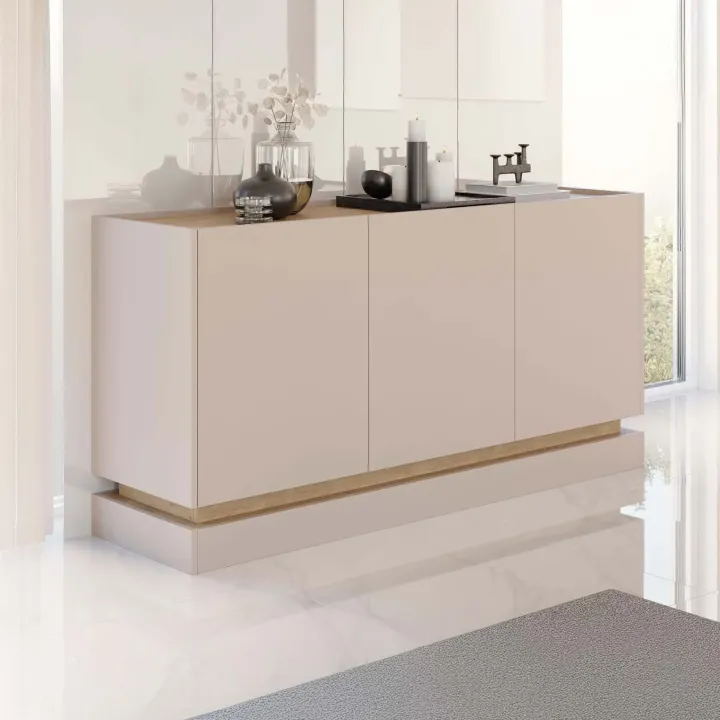 Madia 160x75h cm 3 ante moderna beige rovere Rhea