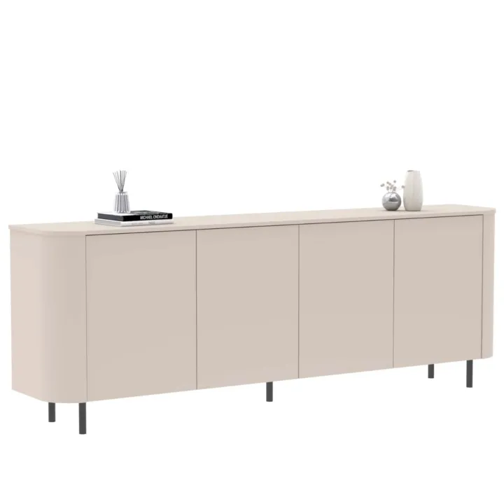 Madia 230x82h cm 4 ante moderna beige cashmere Lucrezia
