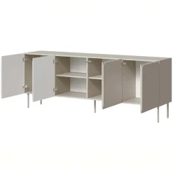 Madia 200x76h cm 4 ante moderna beige cashmere Maya