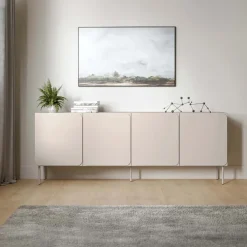 Madia 200x76h cm 4 ante moderna beige cashmere Maya
