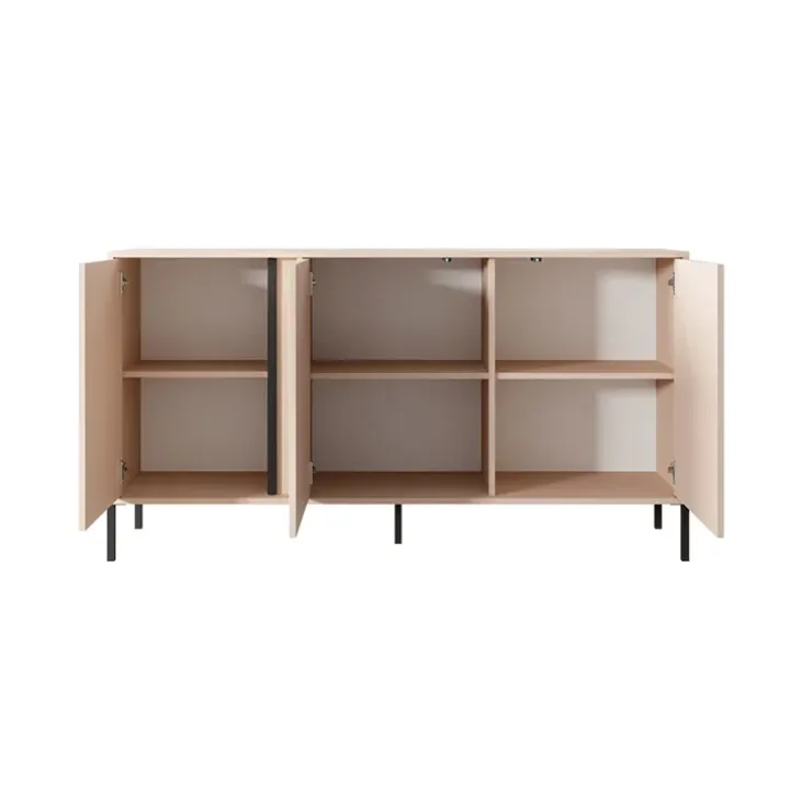 Madia 153x82h cm 3 ante moderna beige Melly