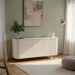 Madia 180x82h cm 3 ante moderna beige cashmere Lucrezia