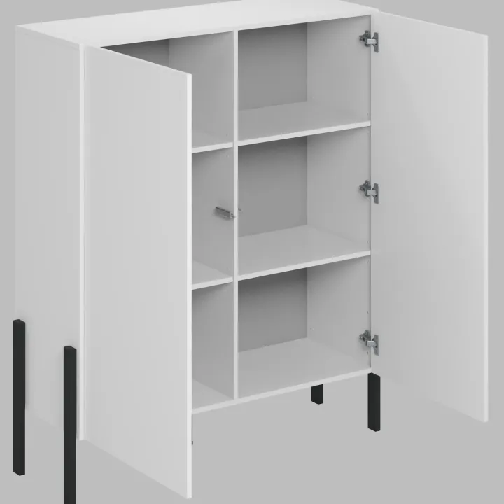 Madia 110x135h cm 2 ante moderna bianco Simple