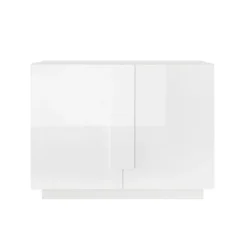 Madia 120x90h cm 2 ante moderna bianco laccato lucido Alvarez