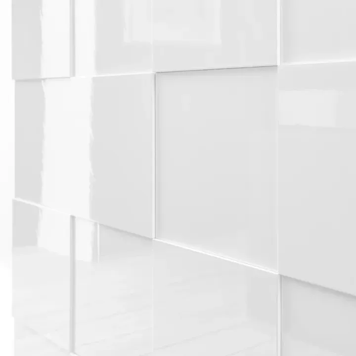 Madia 181x84h cm 3 ante moderna bianco laccato lucido Obsession