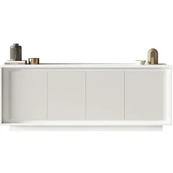 Madia 207x80h cm 4 ante moderna bianco opaco Deluxe