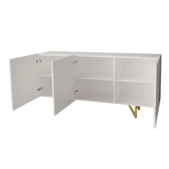 Madia 160x76h cm 3 ante moderna bianco lucido Kalmar
