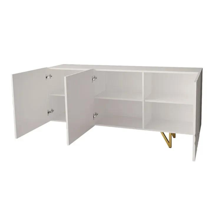 Madia 160x76h cm 3 ante moderna bianco lucido Kalmar