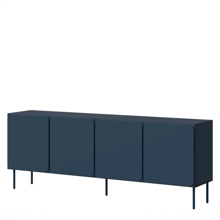 Madia 200x76h cm 4 ante moderna blu navy Maya