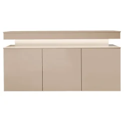 Madia 160x83h cm 3 ante moderna con led beige cashmere Lumus