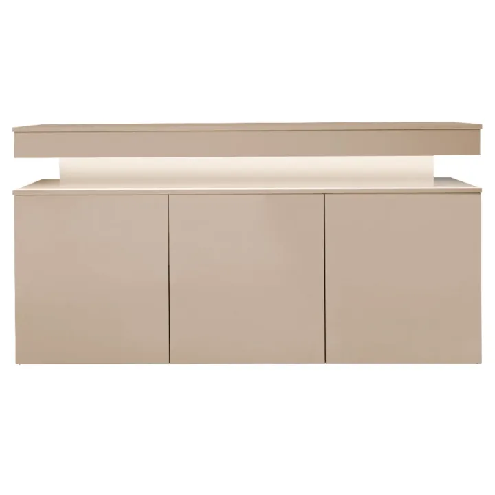 Madia 160x83h cm 3 ante moderna con led beige cashmere Lumus