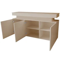 Madia 160x83h cm 3 ante moderna con led beige cashmere Lumus