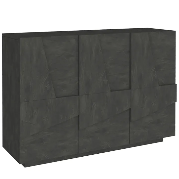 Madia 120x86h cm 3 ante moderna decorate ossido Zenzero