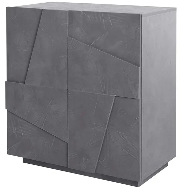 Madia 81x86h cm 2 ante moderna decorate ossido Zenzero Gihome®