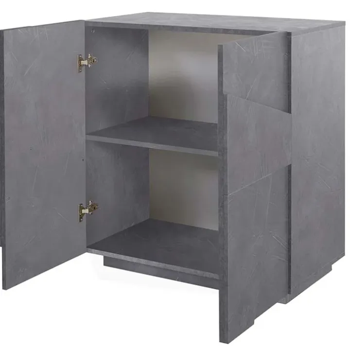 Madia 81x86h cm 2 ante moderna decorate ossido Zenzero Gihome®