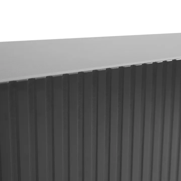Madia 151x83h cm 3 ante moderna industrial cannettato antracite Essence