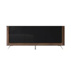 Madia 200x81h cm 3 ante moderna noce nero lucido Jumbo