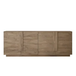 Madia 241x90h cm 4 ante moderna rovere scuro Alvarez