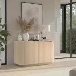 Madia 130x76h cm 2 ante moderna rovere Alba