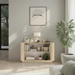 Madia 130x76h cm 2 ante moderna rovere Alba