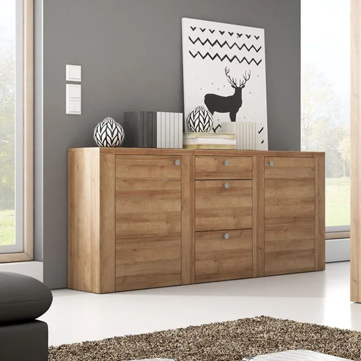 Madia 176x85h cm 2 ante moderna rovere Paloma 2