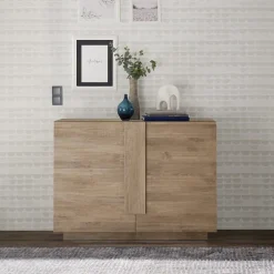 Madia 120x90h cm 2 ante moderna soggiorno rovere scuro Alvarez