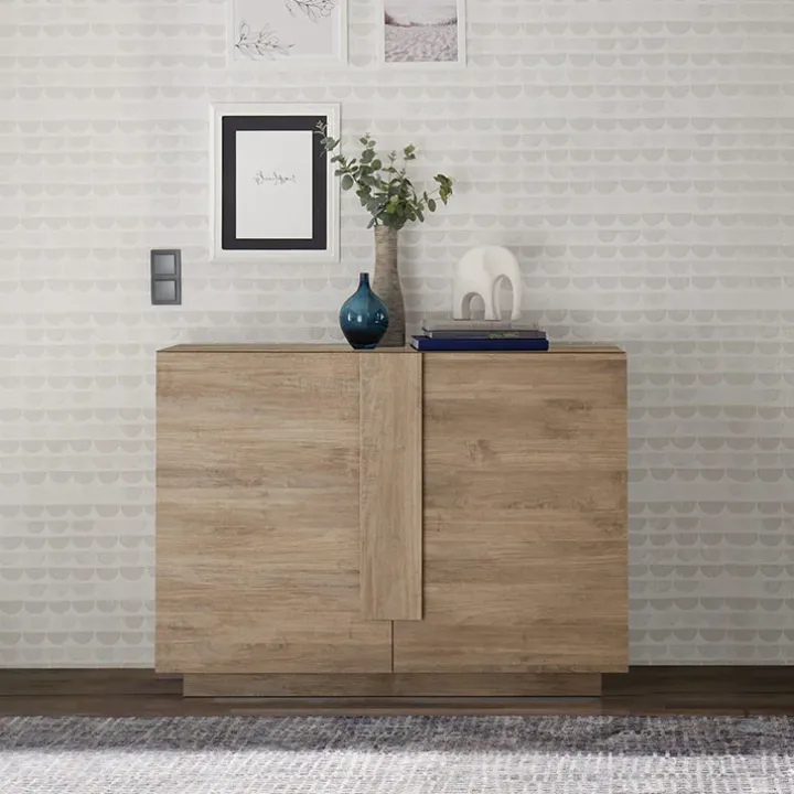 Madia 120x90h cm 2 ante moderna soggiorno rovere scuro Alvarez