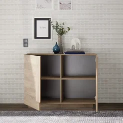 Madia 120x90h cm 2 ante moderna soggiorno rovere scuro Alvarez