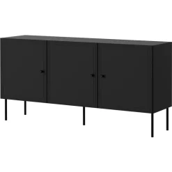Madia 151x75h cm 3 ante nero opaco Stark