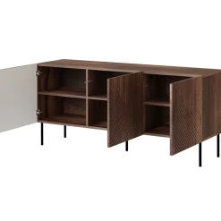 Madia 150x70h cm 3 antenoce scuro con frontali serigrafati Savanna