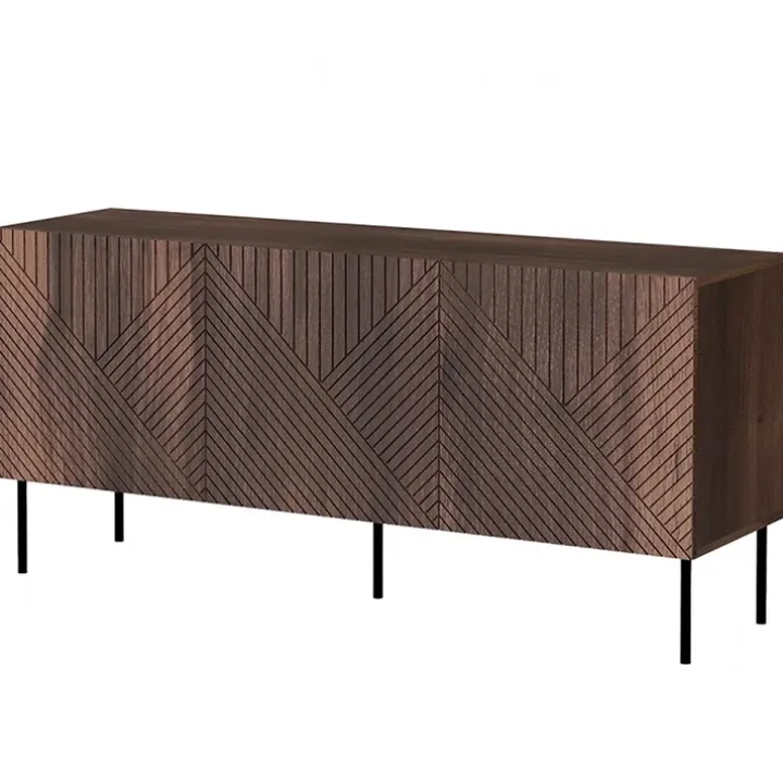 Madia 150x70h cm 3 antenoce scuro con frontali serigrafati Savanna