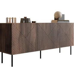 Madia 150x70h cm 3 antenoce scuro con frontali serigrafati Savanna