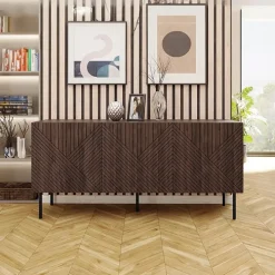 Madia 150x70h cm 3 antenoce scuro con frontali serigrafati Savanna