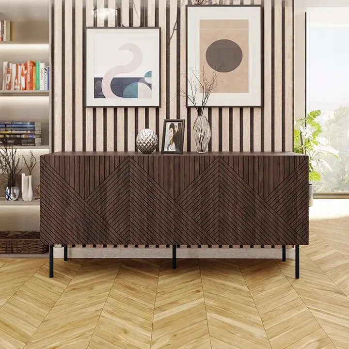 Madia 150x70h cm 3 antenoce scuro con frontali serigrafati Savanna