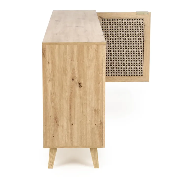 Madia 160x85h cm 3 ante 3 ripiani moderna rovere Sombra