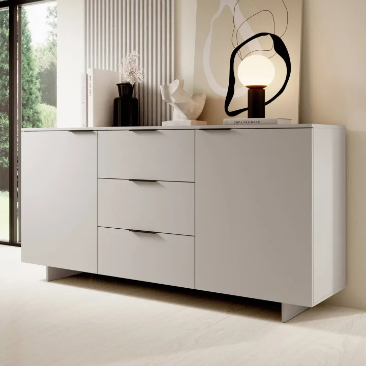 Madia 180x90h cm 2 ante soggiorno beige cashmere Stone