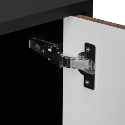 Madia 200x81h cm 4 ante soggiorno noce nero Wild