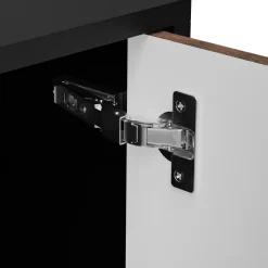 Madia 102x118h cm 4 ante soggiorno noce nero Wild