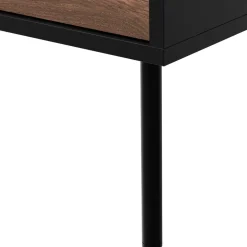 Madia 102x118h cm 4 ante soggiorno noce nero Wild