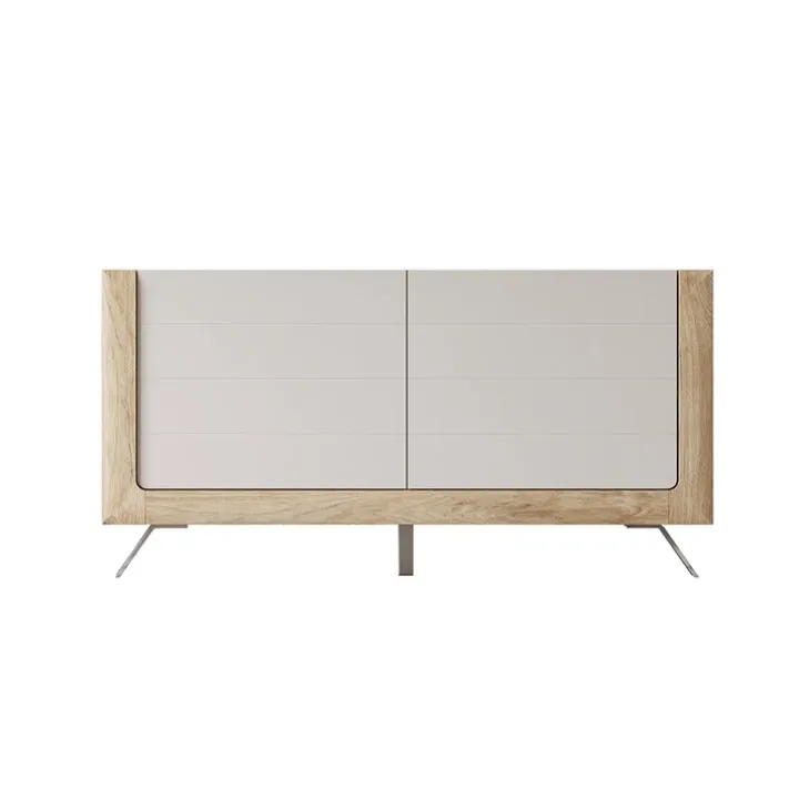 Madia 160x81h cm 2 ante soggiorno rovere tortora lucido Jumbo