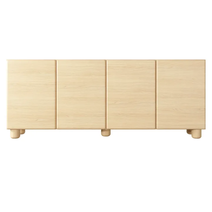 Madia 200x80h cm 4 ante soggiorno rovere chiaro Mellow