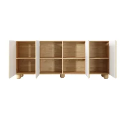 Madia 200x80h cm 4 ante soggiorno rovere chiaro Mellow