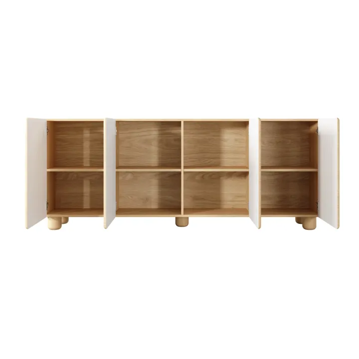 Madia 200x80h cm 4 ante soggiorno rovere chiaro Mellow