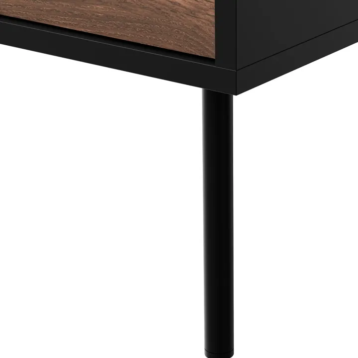 Madia 120x81h cm 3 cassetti moderna noce nero Wild