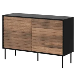 Madia 120x81h cm 3 cassetti moderna noce nero Wild