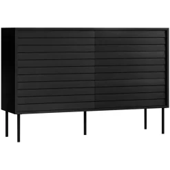 Madia 120x81h cm 3 cassetti moderna nero Wild